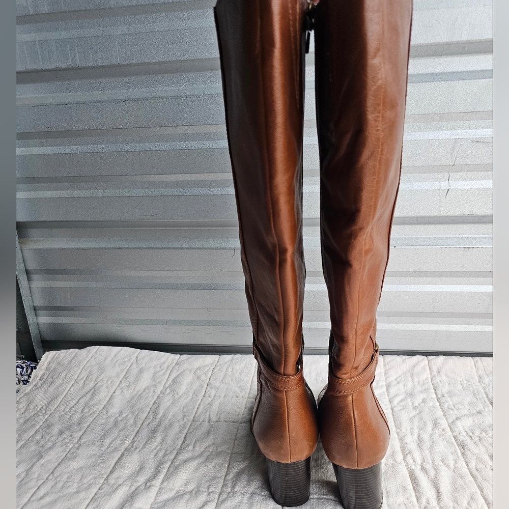 Giani bermini Shoes Womens 11M Heels Knee High Tall Brown Zip - Picture 7 of 12